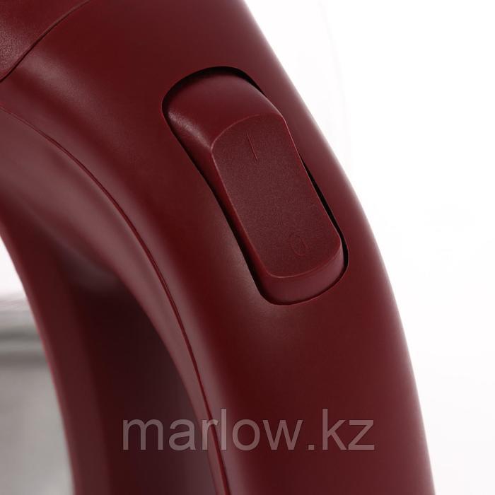 Чайник электрический LuazON LSK-1809, стекло, 1.8 л, 1500 Вт, подсветка, красный - фото 3 - id-p111433979