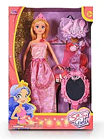 Кукла 115057 в розовом платье с аксессуарами