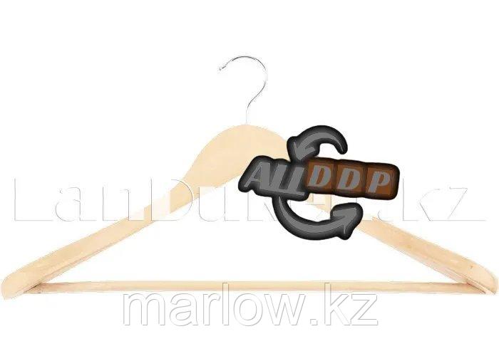 Вешалка деревянная для одежды с антискользящей перекладиной ELFE 92916 (002) - фото 1 - id-p111424285