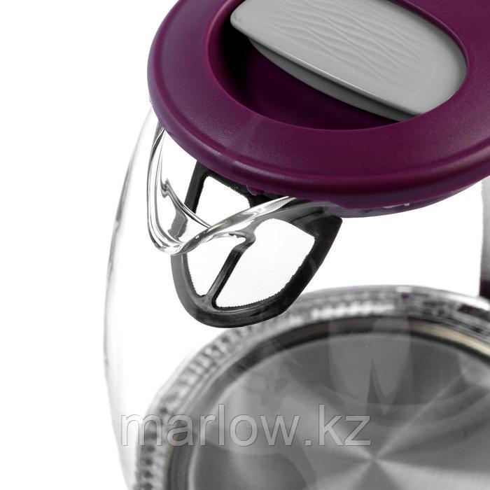 Чайник электрический Sakura SA-2715V, стекло, 1.7 л, 2200 Вт, пурпурный - фото 2 - id-p111434828