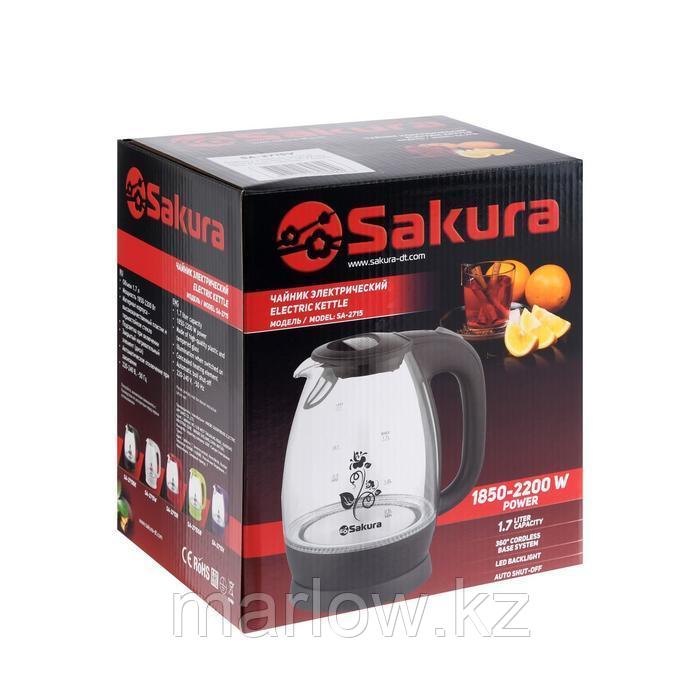 Чайник электрический Sakura SA-2715V, стекло, 1.7 л, 2200 Вт, пурпурный - фото 10 - id-p111434828