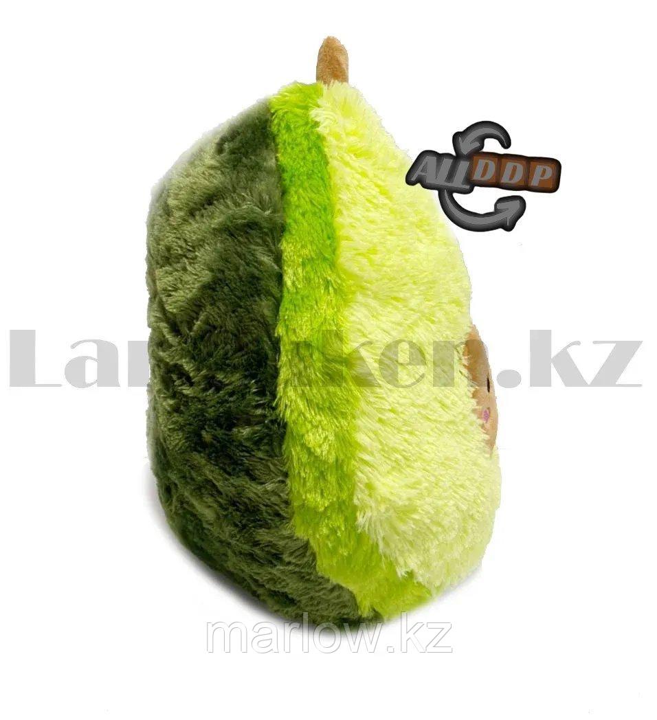 Мягкая игрушка подушка Авокадо с личиком зеленое маленькая 30 см - фото 5 - id-p111425265