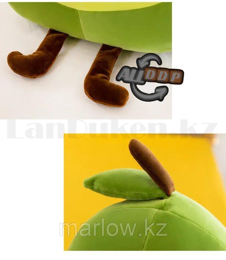 Мягкая игрушка подушка тряпичная Авокадо с личиком зеленое маленькая 34 см - фото 5 - id-p111425271