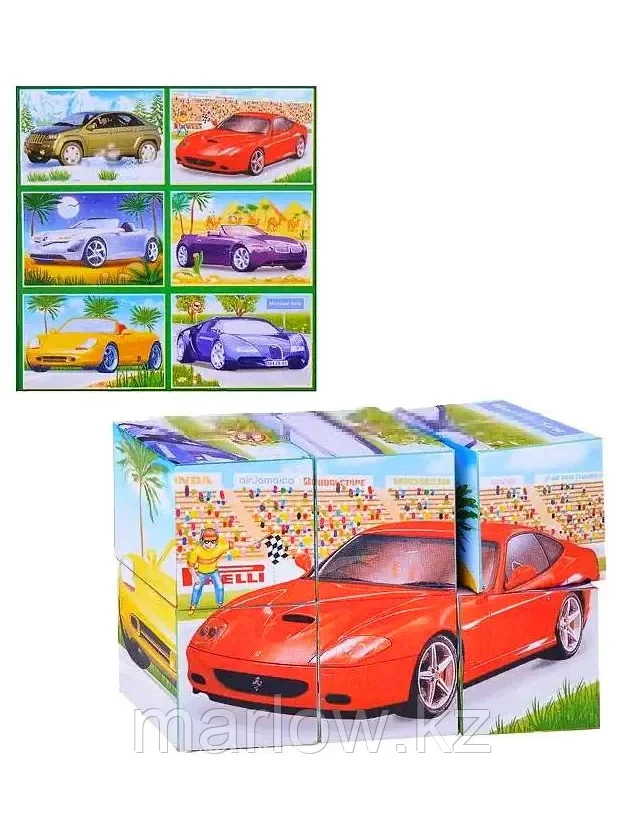 Кубики "Модели автомобилей-2" 6 шт. 00821 Стеллар - фото 2 - id-p111440569