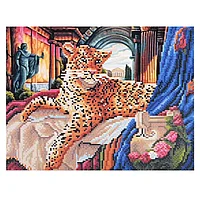 Алмазная мозаика 30*40 ACG012 Благородный леопард 27 цв. без подрамника