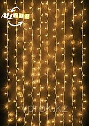 Светодиодная гирлянда "Дождь" - 6Х2 метра, 640 лампочек, тёплый свет, светит постоянно