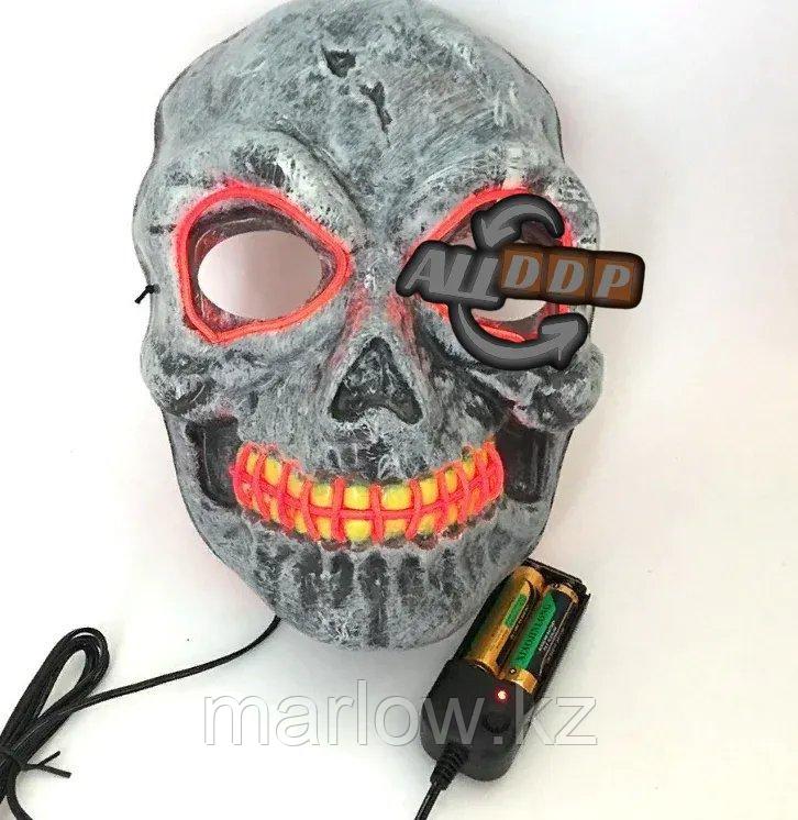 Светящаяся LED маска Черепа на батарейках - фото 7 - id-p111453438