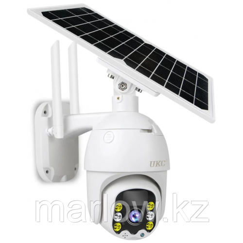 Уличная поворотная PTZ аккумуляторная IP камера видеонаблюдения UKC Q5 с солнечной панелью - фото 1 - id-p111458394