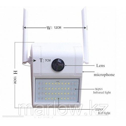 Камера наблюдения UKC CAMERA D2 WIFI IP 2.0mp уличная с Led прожектором - фото 2 - id-p111458398