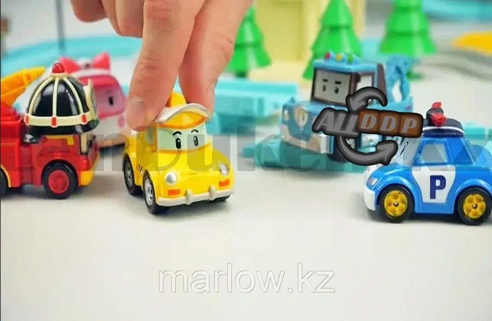 Набор машинок миниатюрных игрушечных для детей из серии Робокар Поли 4 героя в комплекте Поли Кэп Эмбер Рой - фото 3 - id-p111452447