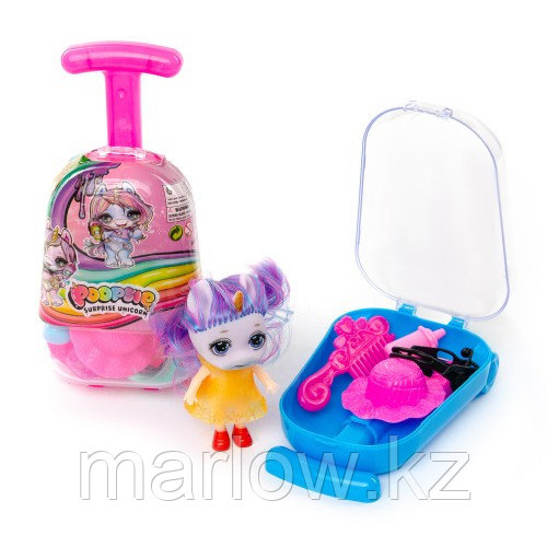 Кукла Poopsie в чемодане(кукла с волосами,шляпа,очки,сумка,наушники,одежда,обувь,расчёска) RV-157 - фото 1 - id-p111457397