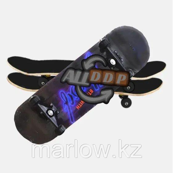 Скейтборды подростковые с узором в нижней части деки 79х20 см BOBO с неоновой надписью - фото 10 - id-p111453447