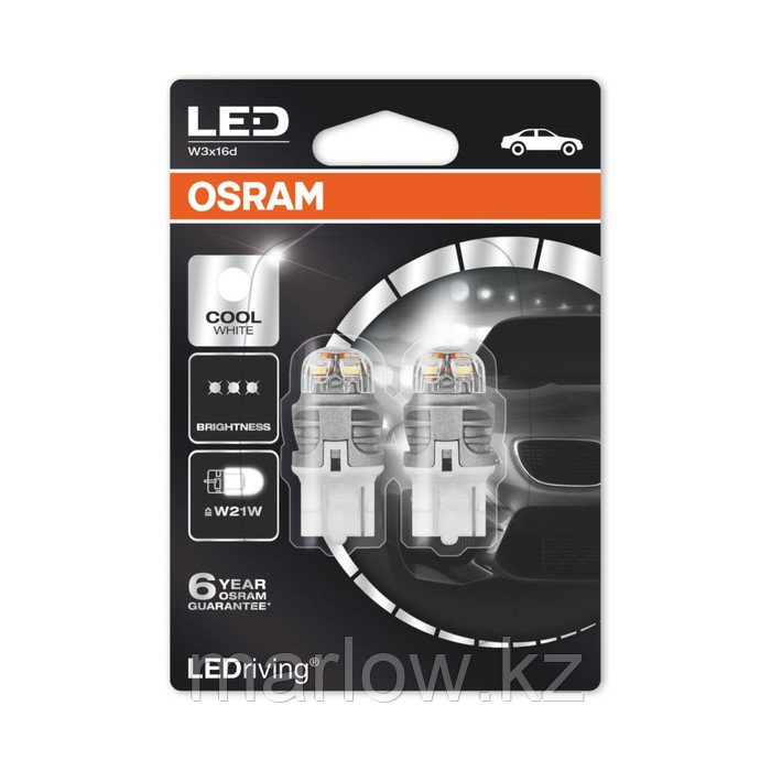 Лампа светодиодная OSRAM 12 В, W21W, 3,0 Вт, 6000K, Cool White LEDriving premium, набор 2 шт 43099 ... - фото 2 - id-p111429245