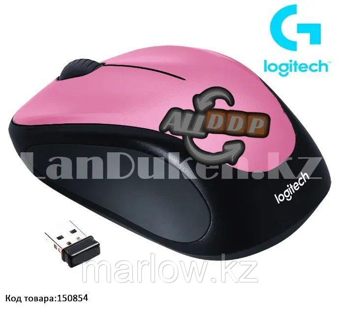 Компьютерная мышь беспроводная оптическая 1000 dpi USB Logitech M235 Wireless Mouse розовый - фото 1 - id-p111454452