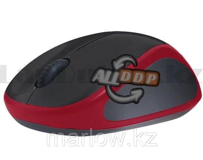 Компьютерная мышь беспроводная оптическая 1000 dpi USB Logitech M186 Wireless Mouse красный - фото 3 - id-p111454455