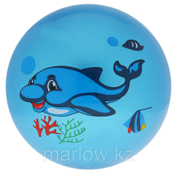 Мяч детский «Дельфинчики», d=25 см, 60 г, цвет синий - фото 4 - id-p111432196