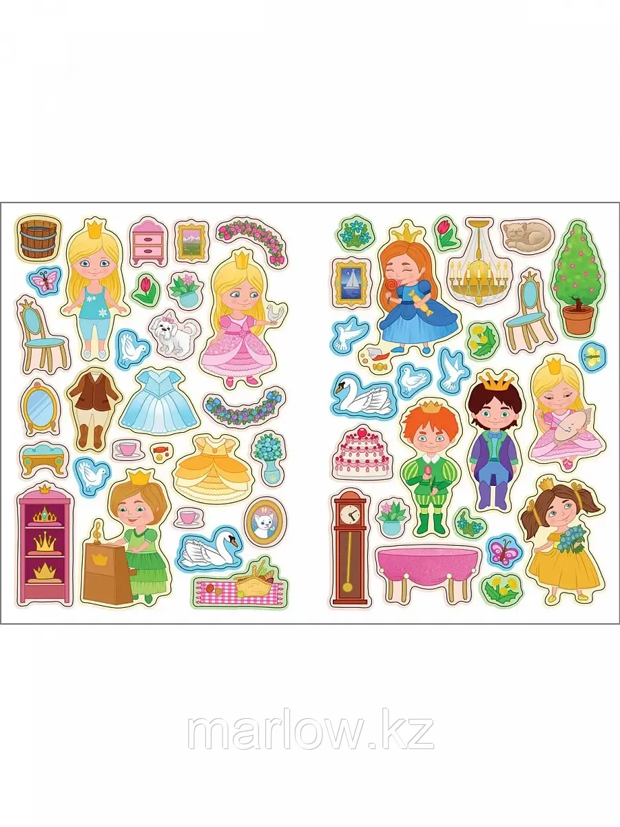 Игры с многоразовыми наклейками Принцессы - фото 3 - id-p111441595