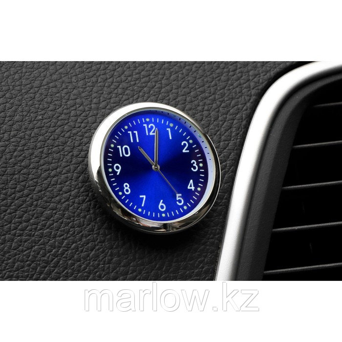 Часы автомобильные, внутрисалонные, d 4.5 см, синий циферблат - фото 1 - id-p111426295