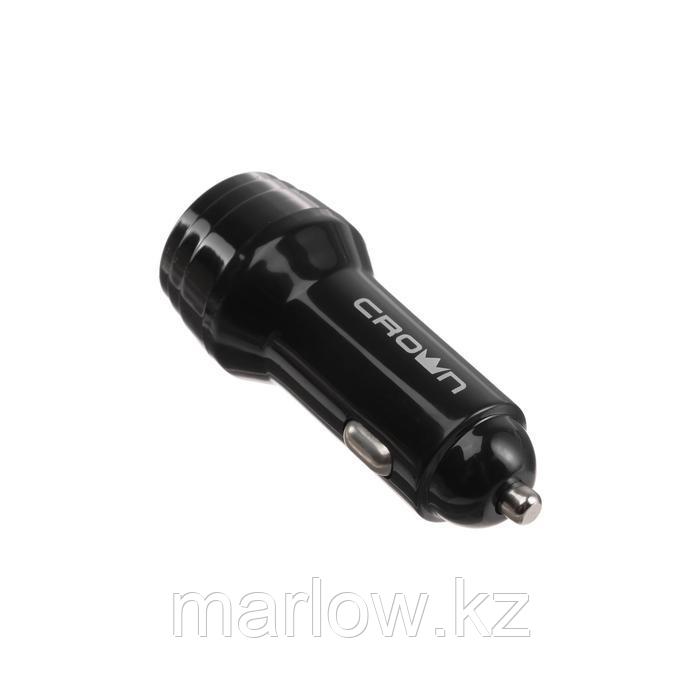 Автомобильное зарядное устройство Crown CMCC-3011, 2 USB, 2.4 А, чёрное - фото 2 - id-p111426299