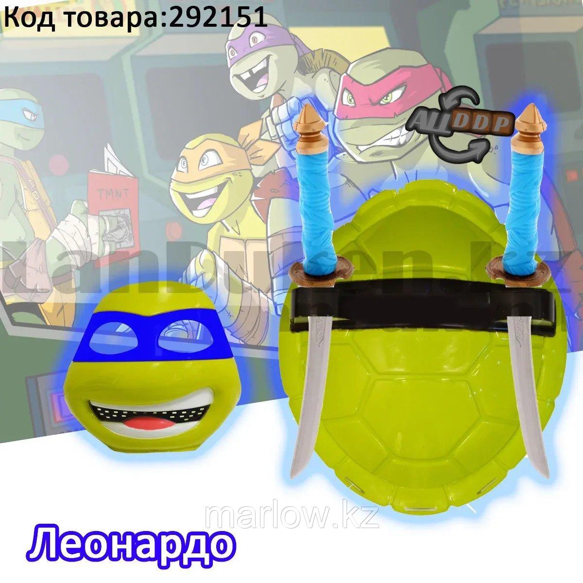 Игровой набор Черепашек Ниндзя "Ниндзя Леонардо" с панцирем маской и оружием - фото 1 - id-p111452472