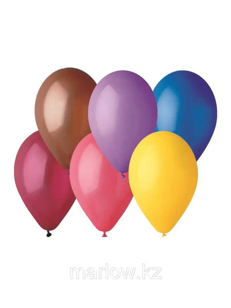 Набор воздушных шаров PM 032-GB Crystal 35см. (3,2g) цвет в асс. 12шт - фото 1 - id-p111440622