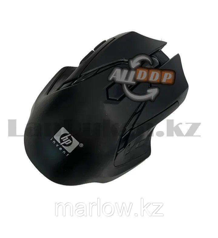 Беспроводная игровая мышь оптическая USB 6 кнопок 1600 dpi HP 2.4 GHZ Wreless mouse черная - фото 5 - id-p111454457