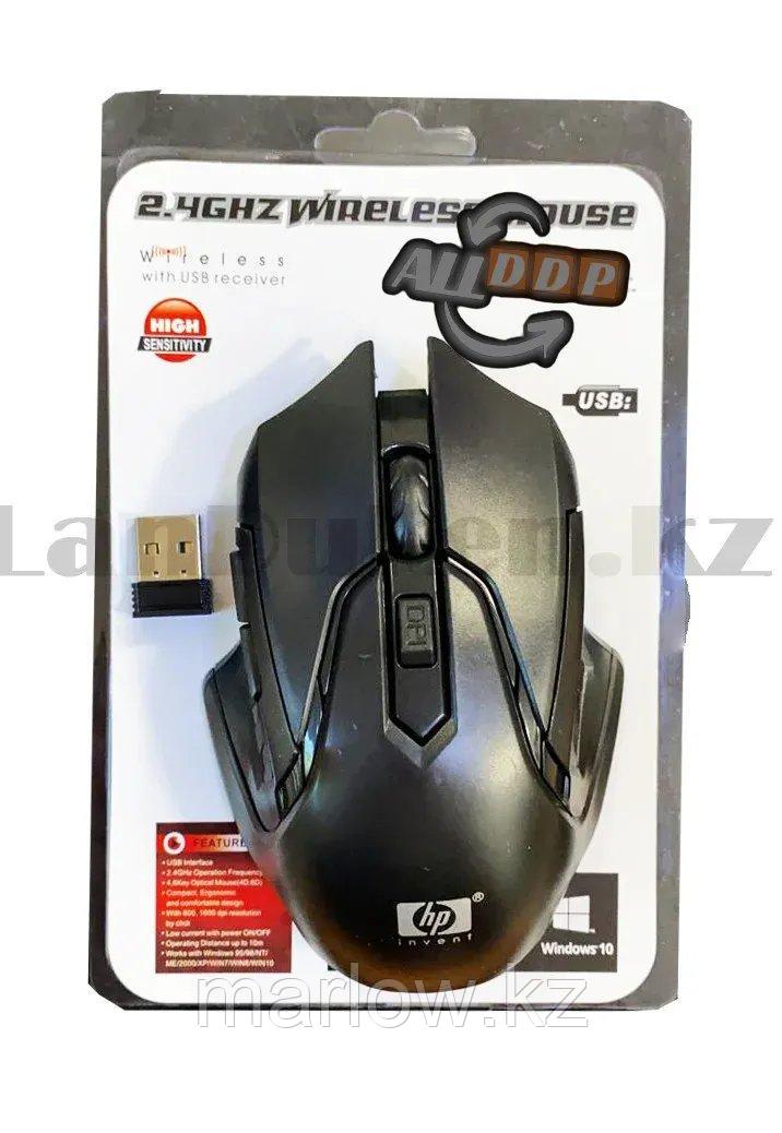 Беспроводная игровая мышь оптическая USB 6 кнопок 1600 dpi HP 2.4 GHZ Wreless mouse черная - фото 10 - id-p111454457