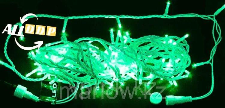 Гирлянда новогодняя светодиодная "Нить" - 10 метров, 80 лампочек, зеленый цвет, светит постоянно - фото 1 - id-p111459427