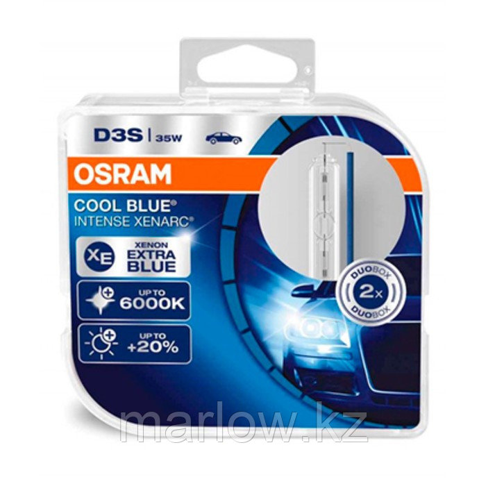 Лампа ксеноновая OSRAM, D3S, 42V-35 Вт, 5500K, Xenarc Cool Blue Intense, набор 2 шт - фото 2 - id-p111429269