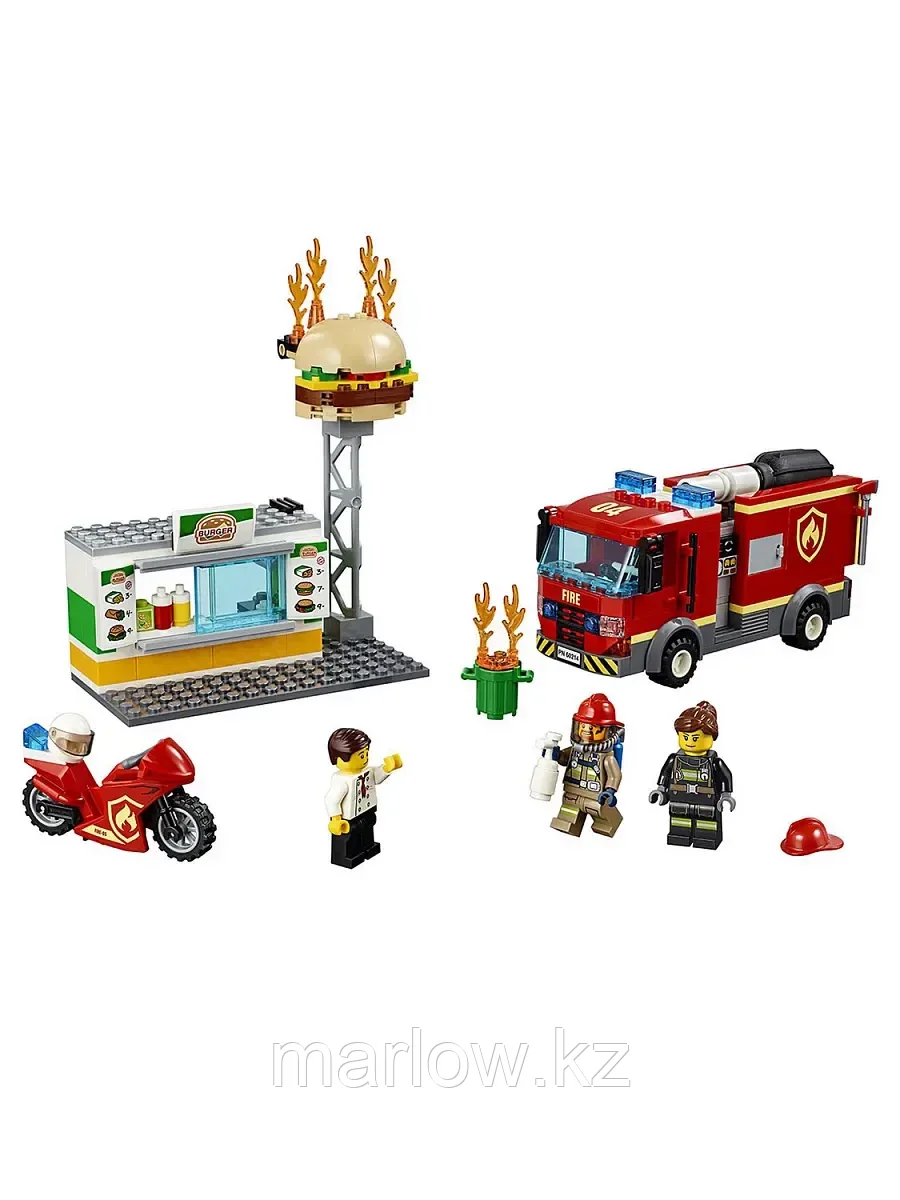 Конструктор Пожарные: Пожар в бургер-кафе 327 дет. 60214 LEGO City - фото 2 - id-p111447540