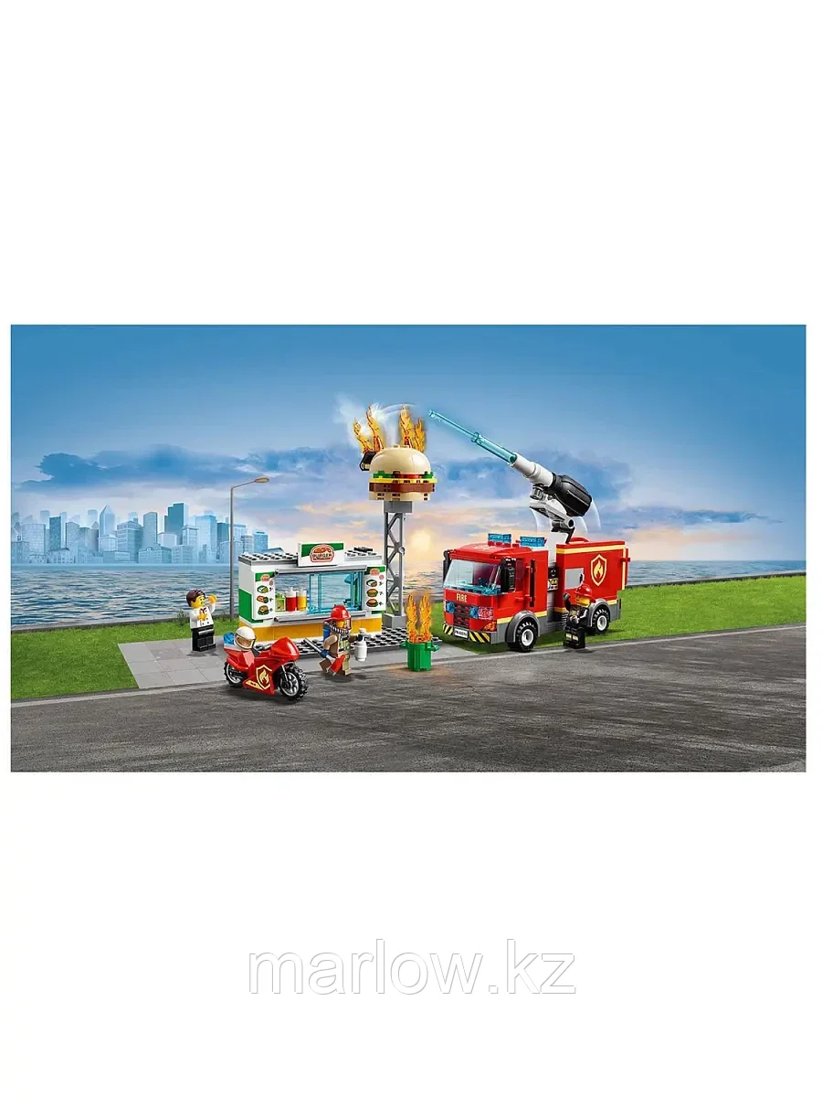Конструктор Пожарные: Пожар в бургер-кафе 327 дет. 60214 LEGO City - фото 3 - id-p111447540