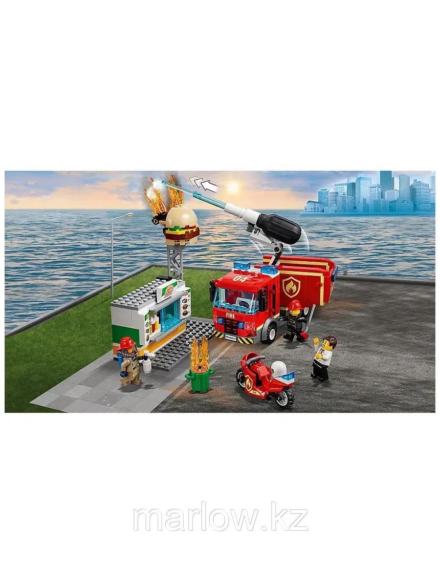 Конструктор Пожарные: Пожар в бургер-кафе 327 дет. 60214 LEGO City - фото 5 - id-p111447540