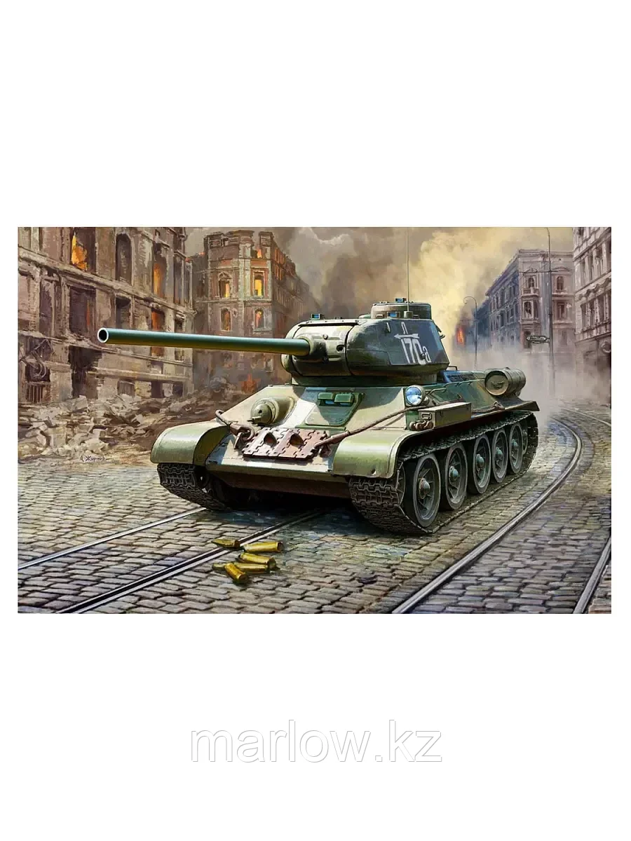 Сборная модель Советский средний танк Т-34/85 296 дет.3687 Звезда - фото 2 - id-p111446556