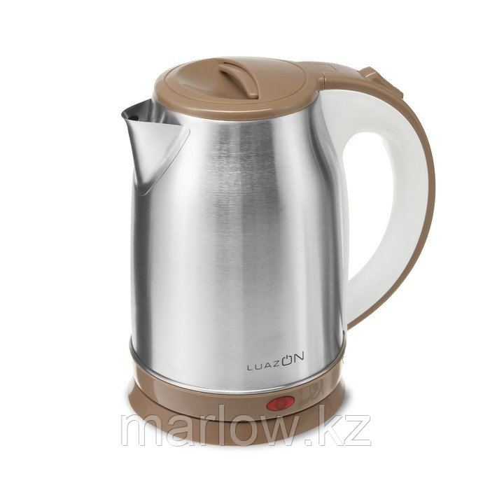 Чайник электрический LuazON LSK-1814, металл, 1.8 л, 1800 Вт, коричневый - фото 1 - id-p111434048