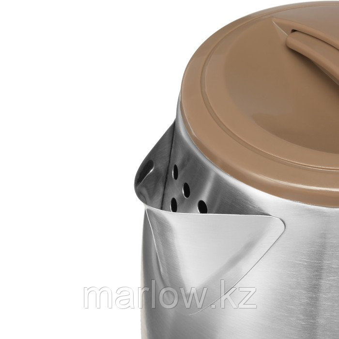 Чайник электрический LuazON LSK-1814, металл, 1.8 л, 1800 Вт, коричневый - фото 2 - id-p111434048