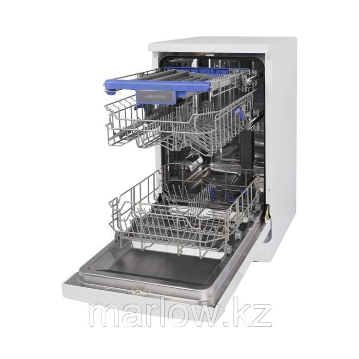 Посудомоечная машина HIBERG F48 1030 W, класс А++, 10 комплектов, 8 программ, белая - фото 2 - id-p111435879