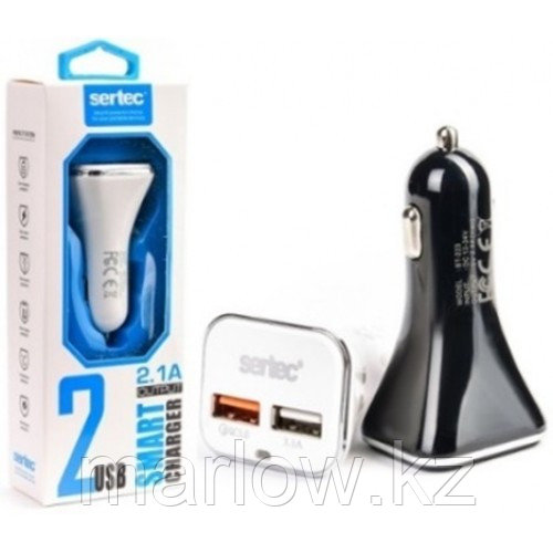 АЗУ 2USB для IPHONE 5 SERTEC ST-223 BLACK/WHITE - фото 1 - id-p111456458