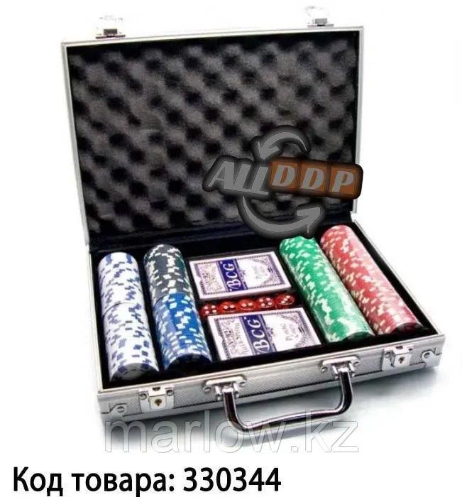 Набор для покера 200 Pc Poker Game Set без Номинала (в алюминиевом кейсе) - фото 1 - id-p111453495
