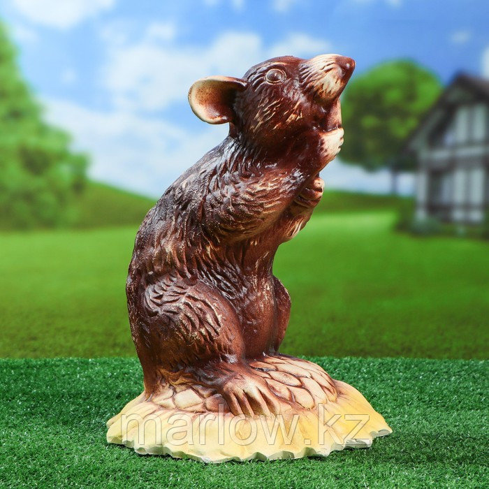 Садовая фигура "Крыса на подсолнухе", под шамот, 36 см, микс, 1 сорт - фото 5 - id-p111439666