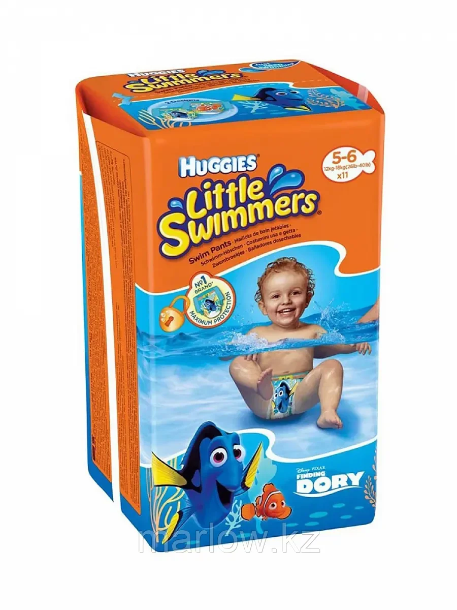 Трусики-подгузники для плавания Huggies Little Swimmers 5-6 12-18кг 11шт - фото 1 - id-p111442626