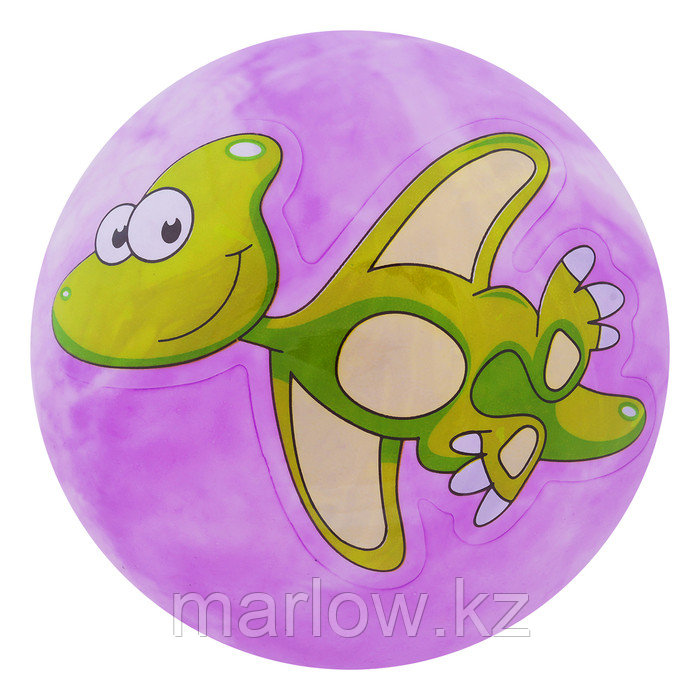 Мяч детский «Динозаврики», d=25 см, 60 г, цвет фиолетовый - фото 1 - id-p111432244