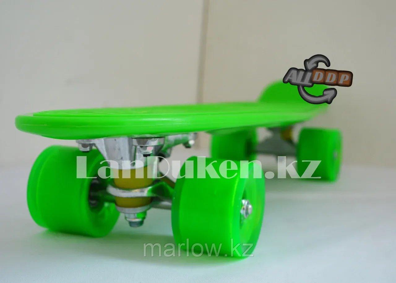 Пенни борд подростковый 56*15 Penny Board с гелевыми колесами зеленый - фото 3 - id-p111425352