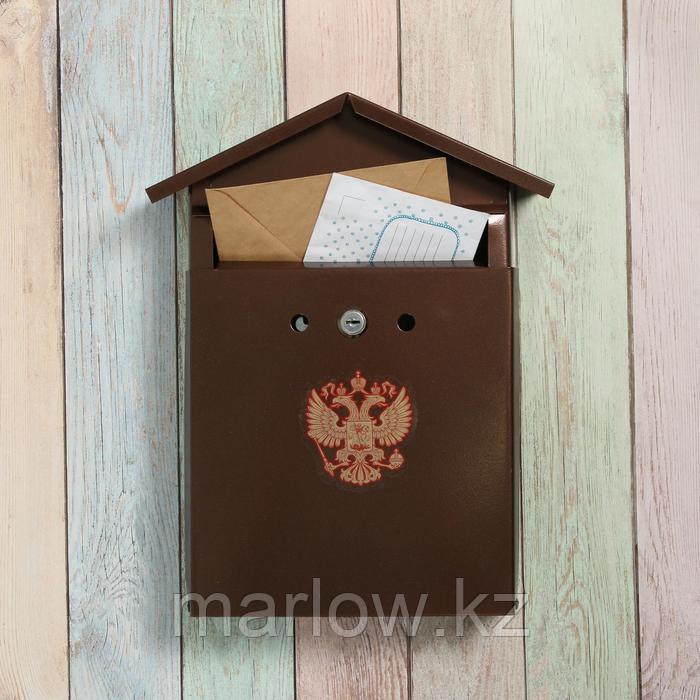 Ящик почтовый с замком, вертикальный, «Домик-Элит», коричневый - фото 1 - id-p111462444
