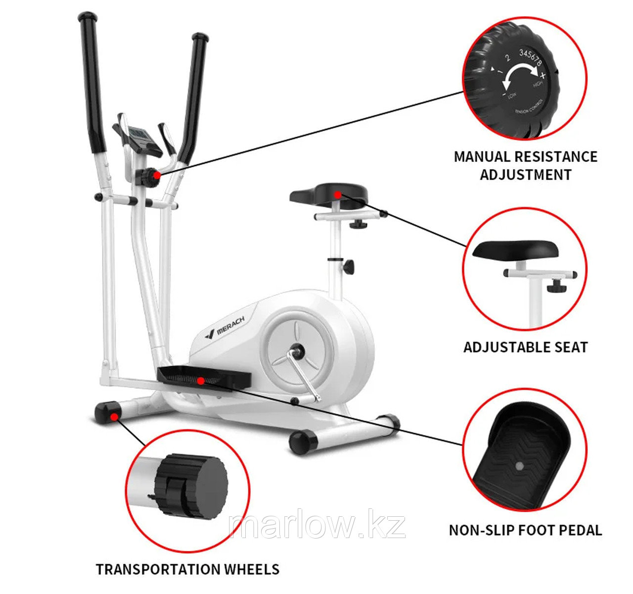 Эллипсоид с сиденьем, белый, MR-536 (33см, 110кг, 5кг) - фото 6 - id-p111437757