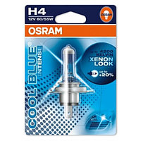 Лампа автомобильная Osram Cool Blue Intense 12V H4 60/55W +20% P43t-38, блистер, 1 шт, 64193CBI01B