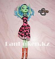 Кукла для девочек ВЕНЕРА МАКФЛАЙТРАП "Монстер хай" 26 см в черном платье в розовый горошек