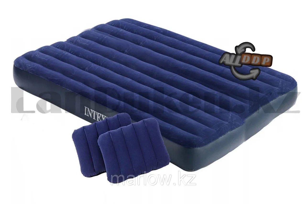 Надувной двуспальный матрас с воздушным насосом и 2 надувными подушками Intex 64765 (152* 203* 25 см) - фото 4 - id-p111424394