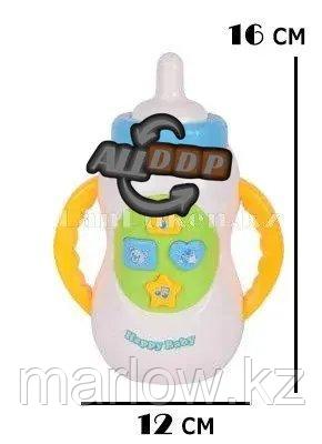 Детская музыкальная игрушка бутылочка соска с подсветкой на батарейках Kaichi 90B - фото 4 - id-p111452563