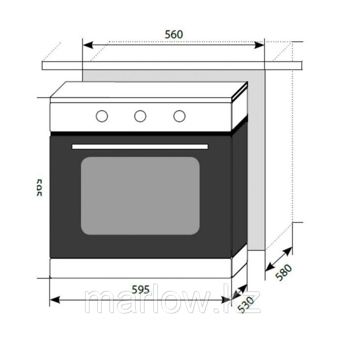 Духовой шкаф Lex EDM 070 WH, электрический, 60 л, класс А, белое стекло - фото 4 - id-p111434118