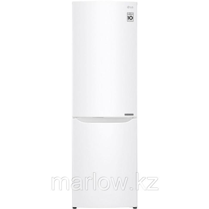 Тоңазытқыш LG GA-B419SWJL, екі камералы, А+ класы, 354 л, Total No Frost, инвертор, ақ - фото 1 - id-p111434123